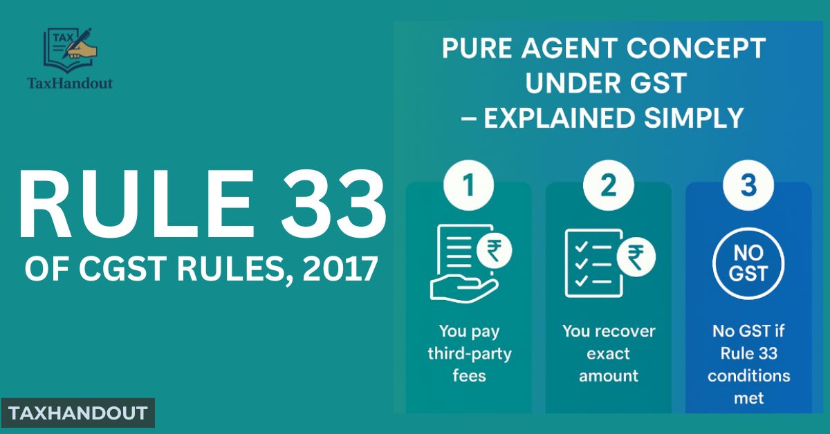 Rule 33 of GST: Pure Agent Concept